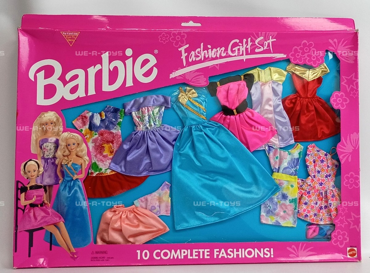 Barbie Easy To Dress Fashion Gift Set 10 Fashions Dress Set 1995