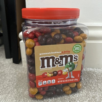 M&M S Erdnussbutter & Gelee Milchschokolade Süßigkeiten, 1,25 kg, 44,3 Unzen, 2,76 Pfund