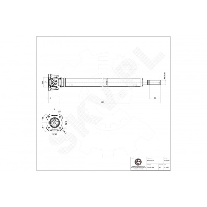 Arbre de transmission avant 26208678680 en acier forgé pour BMW G80 M3