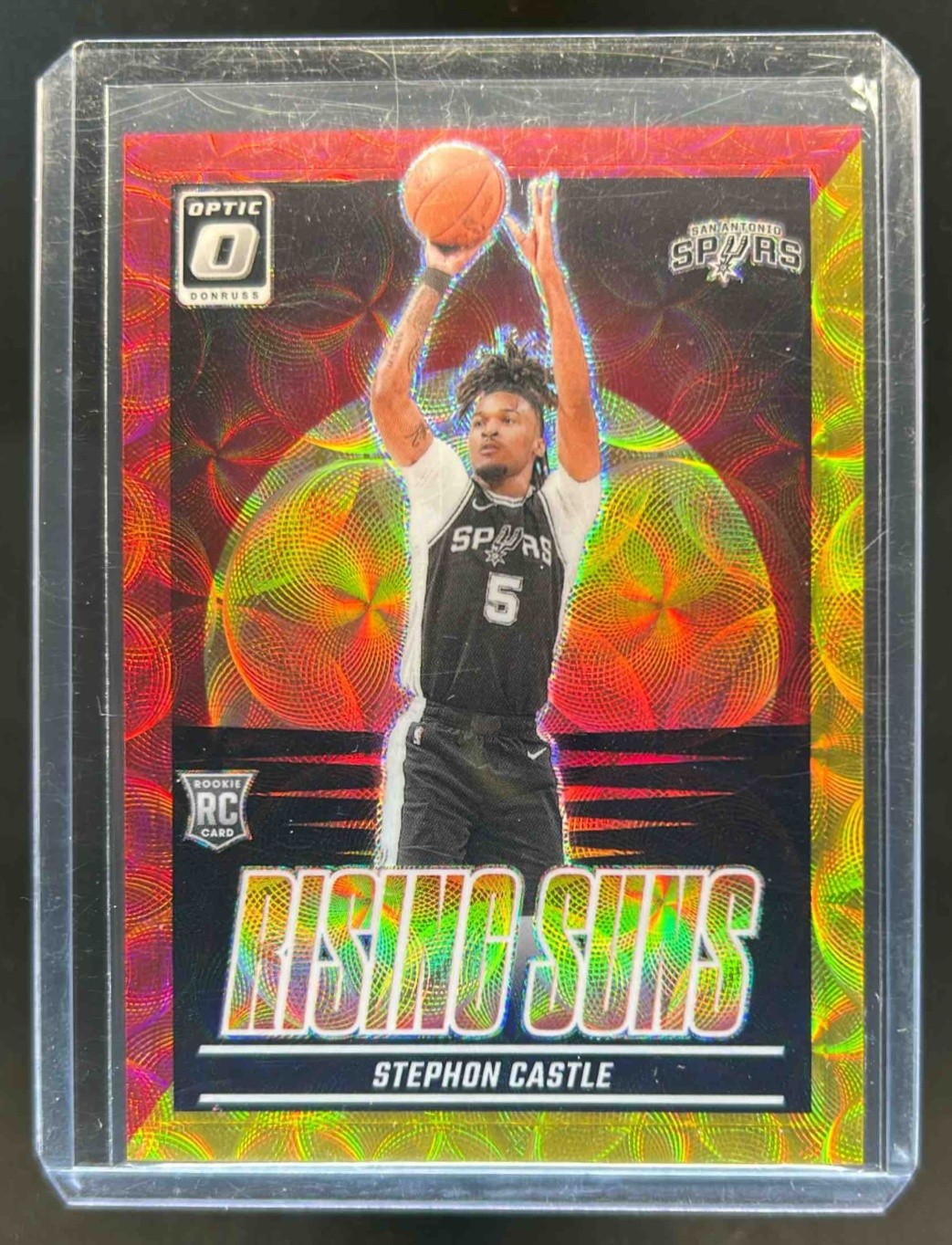 2024-25 Donruss Optic Stephon Castle Rising Suns RC Red & Gold International /99