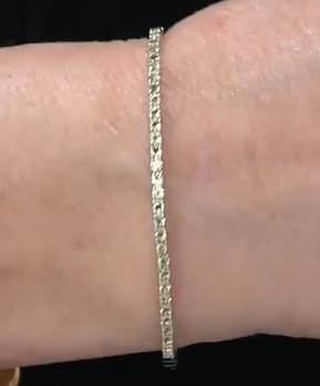 Affinity Gems Sterling Silber Armreif Armband, weißer Topas, durchschnittlich