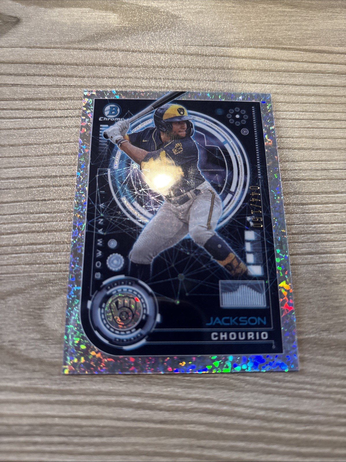 2024 Bowman Chrome AI Jackson Chourio BAI-16 Mini Diamond /150