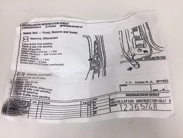 KIT CINTURÓN CADILLAC CATERA 1997-2001 D/ASIENTO RETR SI *B 9193727 - NUEVO OEM Foto 3 de 3