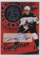 2025 Upper Deck Fleer Ultra Lucky 13 Red Achievement /13 Dylan Guenther Auto 6kv