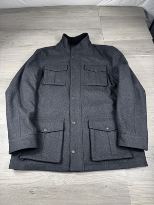 #ad Lucky Brand Jacket Men 2XL Barn Coat Wool Chore Handcrafted Zip Heavy Insulated $59.99