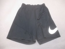 Nike Size L Kids Black Pockets Pull On Elastic Waist Activewear Sport Shorts 359