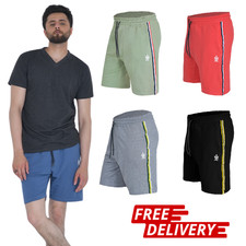 Multipack Mens Plain Jogger Shorts with Pockets Side Strap Summer Casual Shorts