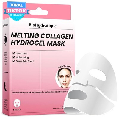 Hydrogel Collagen Face Mask   Overnight Hydrating & Firming Treatment - Pack 5