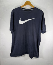 Nike Herren T-Shirt Grau mit Logo Rundhals Ku...
