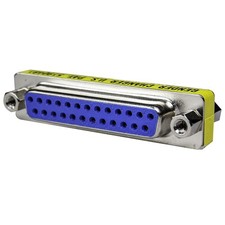 Serial Port Gender Changer Adapter Female/Female DB25 Nickel Plated