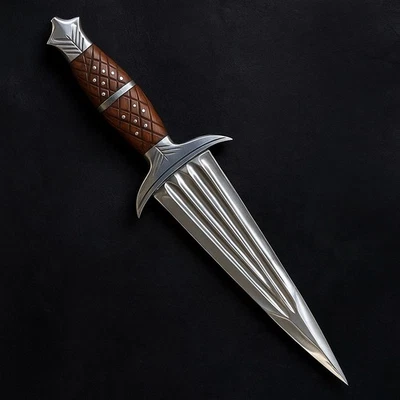 AJ SANITY KNIVES Custom Made Double Edge Blade Dagger Roman Sword War Tactical Vikings + Sheath