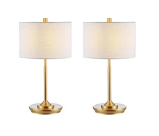 Lighting Collection Taren Modern Contemporary Brass Gold 22-inch Bedroom Livi...