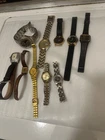 lot of 10 vintage  watches, need batteries. Seiko, Pulsar, Green.