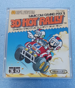 3D Hot Rally Famicom Disk System CIB Tested Working Good Condition
