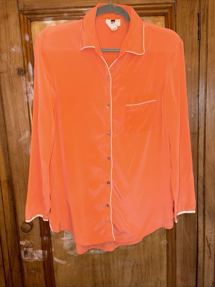 Camisa Manga Larga Naranja Colección Quicksilver Rayón/Nylon Talla S Foto 2 de 3