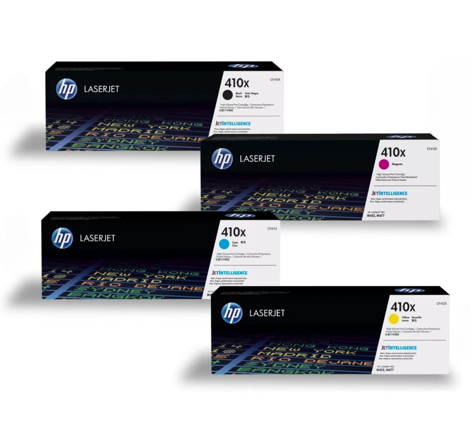 HP 410X Toner Cartridge 4-Color Set High Yield for M452, MFP M377, M477 - Image 2 of 4