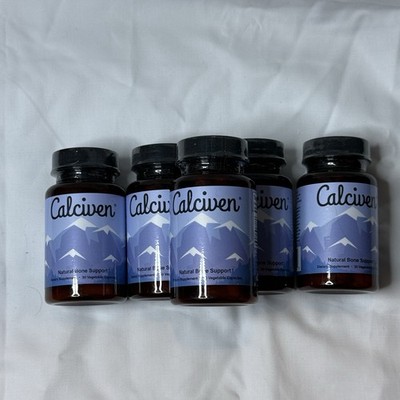 Calciven Natural Bone Support Supplement - 5 Pack Lot (450 Capsules Total) NEW