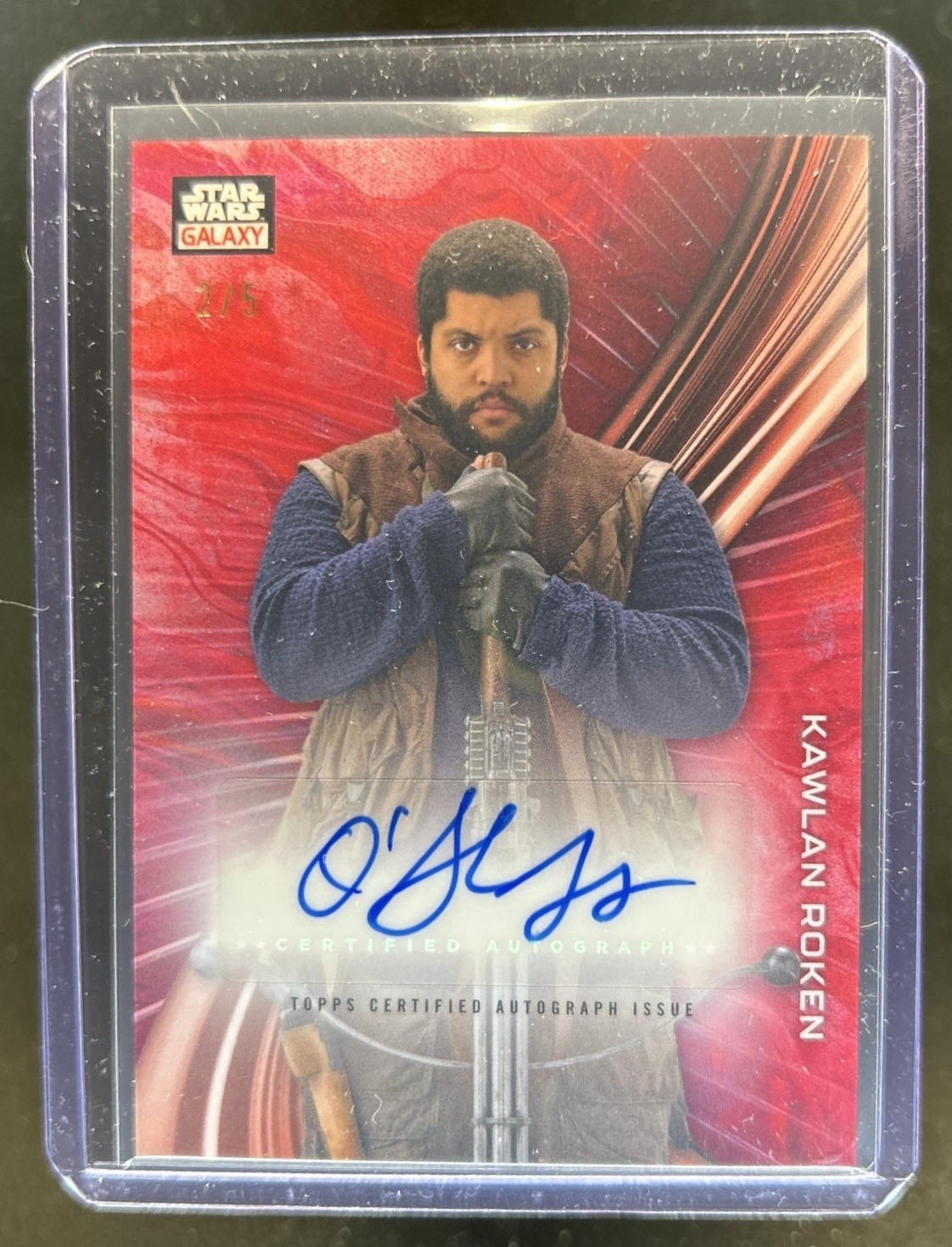 2025 Topps Chrome Star Wars Galaxy O'Shea Jackson Jr. Kawlan Roken Auto Red #/5