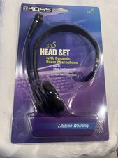 NEW Koss SB-5 Headset with Dynamic Boom Microphone Single speaker Mono 600 Ohm