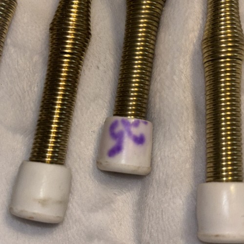 (4) 3” Polished Brass Spring Door Stops with Mounting Screw See Pics - Picture 2 of 6