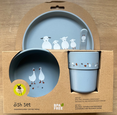 Lässig Kindergeschirr-Set Tiny Farmer, Sheep/Goose blue
