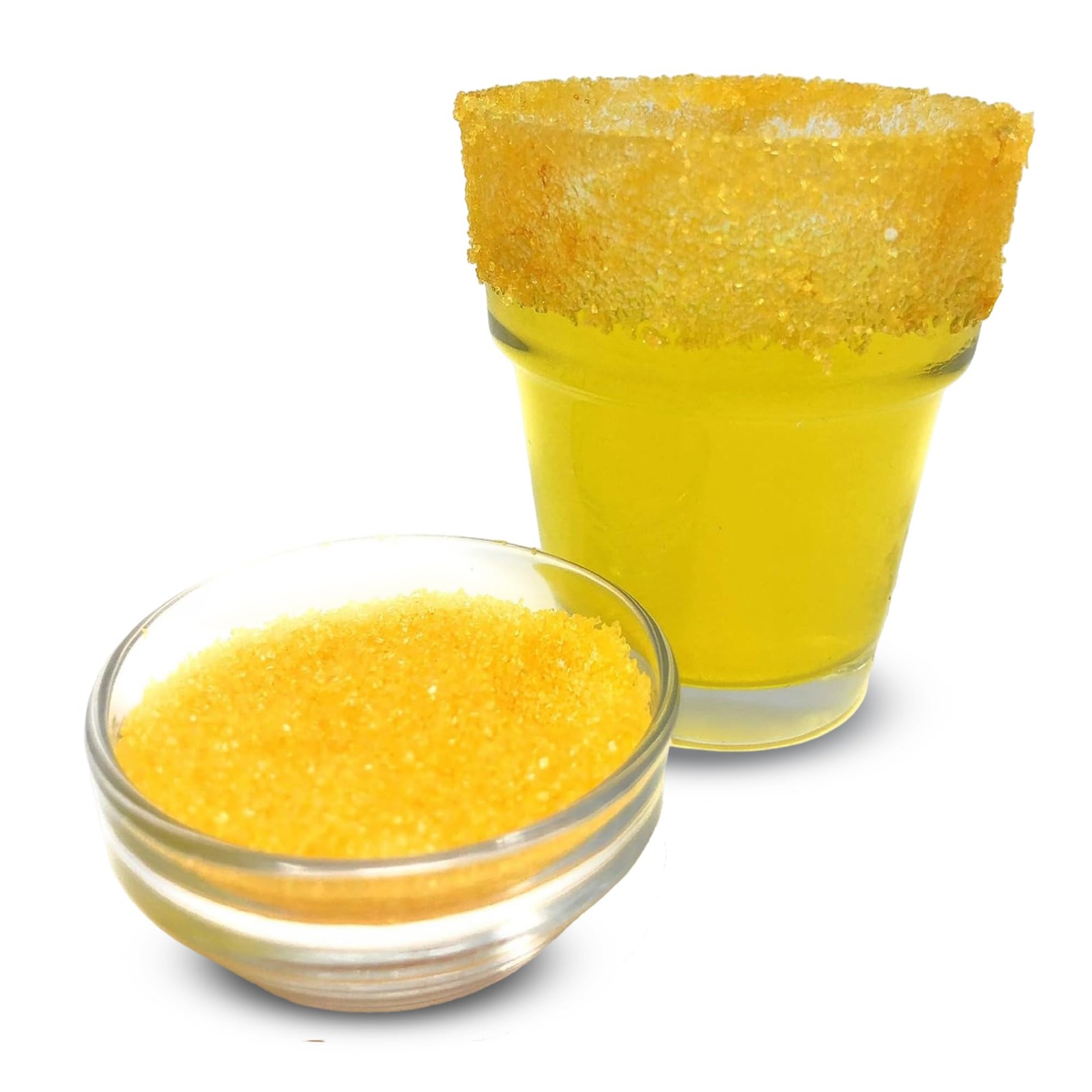 Snowy River Yellow Kosher Cocktail Sugar, Naturally Colored, 8oz Medium Crystal