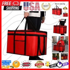 Extra Large XXXL Insulated Food Delivery Bag Cooler Bags Keep Food Warm Cater...