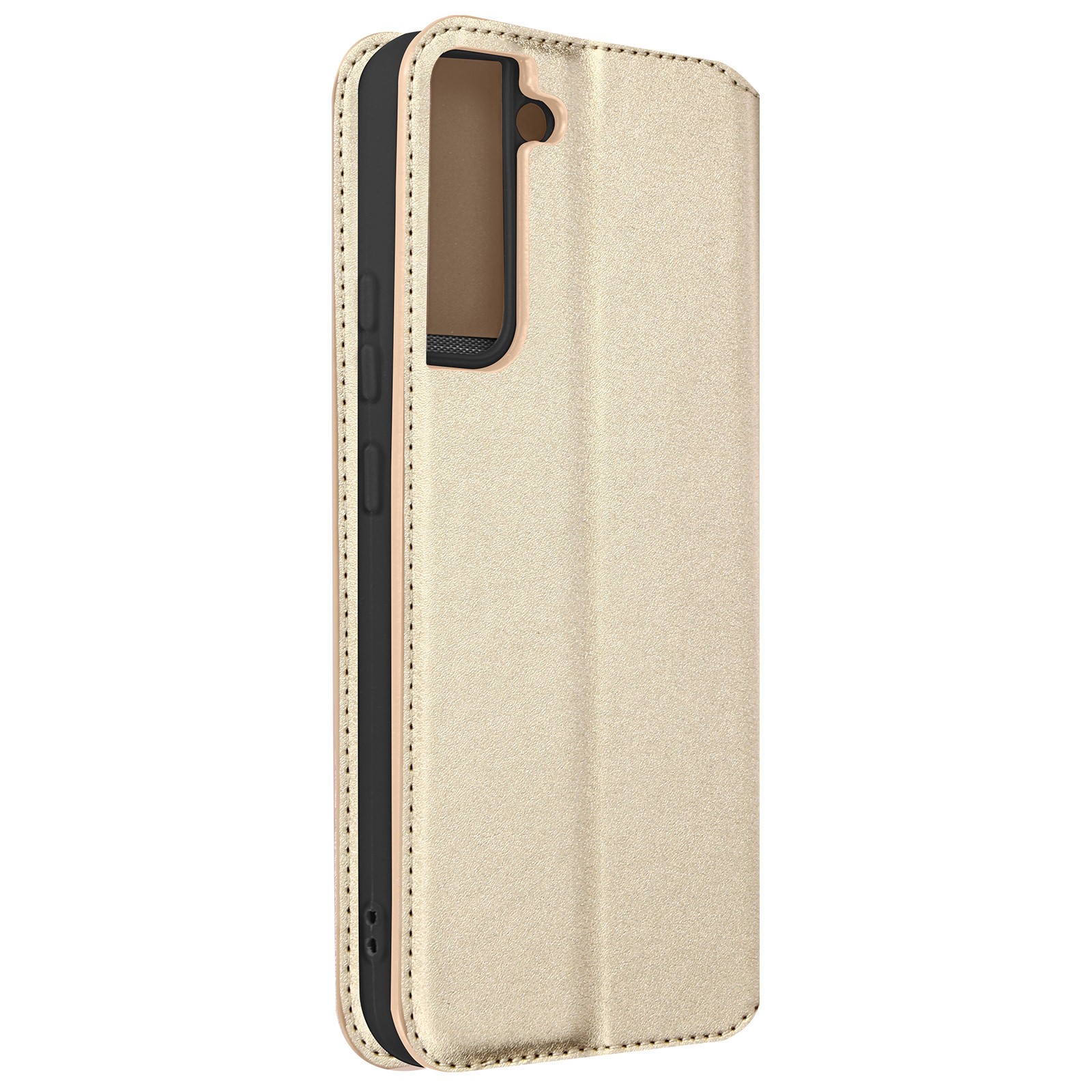 Coque Galaxy S22 Plus antichoc avec porte-carte et support doré - 2