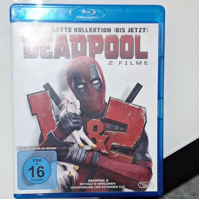 Deadpool 1 & 2 Blu-ray, 2 Filme, Full HD 1080p, FSK 16, Blu-ray-Hülle