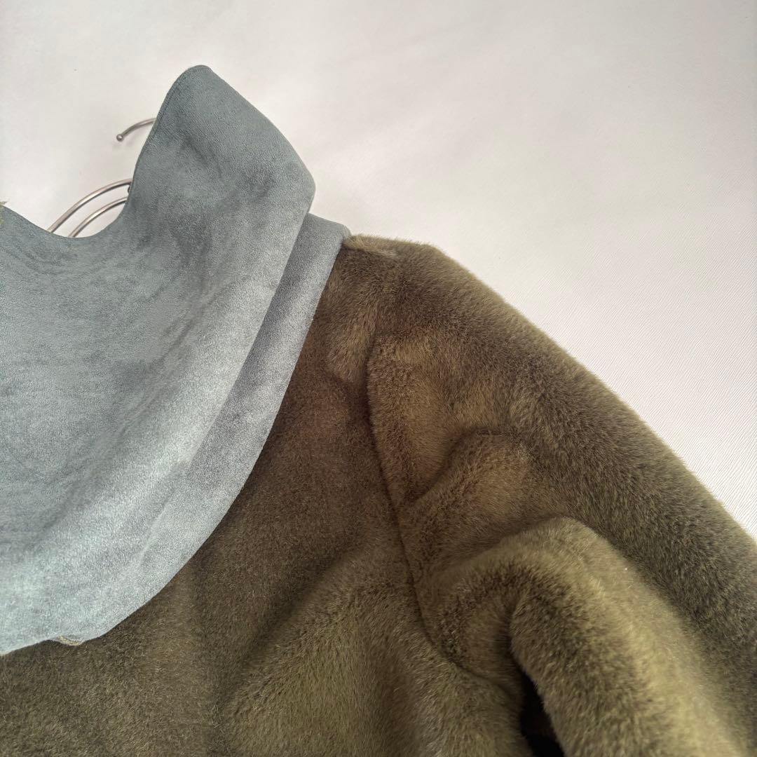 AMERI FUR DOCKING MOUTON COAT Green - image 14