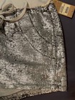 TRUE RELIGION WOMENS SEQUIN RUNNER SHORTS PALE AGAVE SILVER SHORTS SIZE L NEW — photo 5