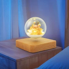 Magnetic Levitation Flower Light Floating Flowers with LED Light For Home Decro