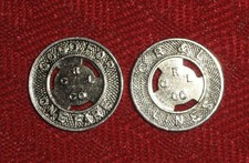 300+ TRANSIT TOKENS C R & L LINES "GOOD FOR ONE FARE" NEW BRITAIN CT SILVERTONE