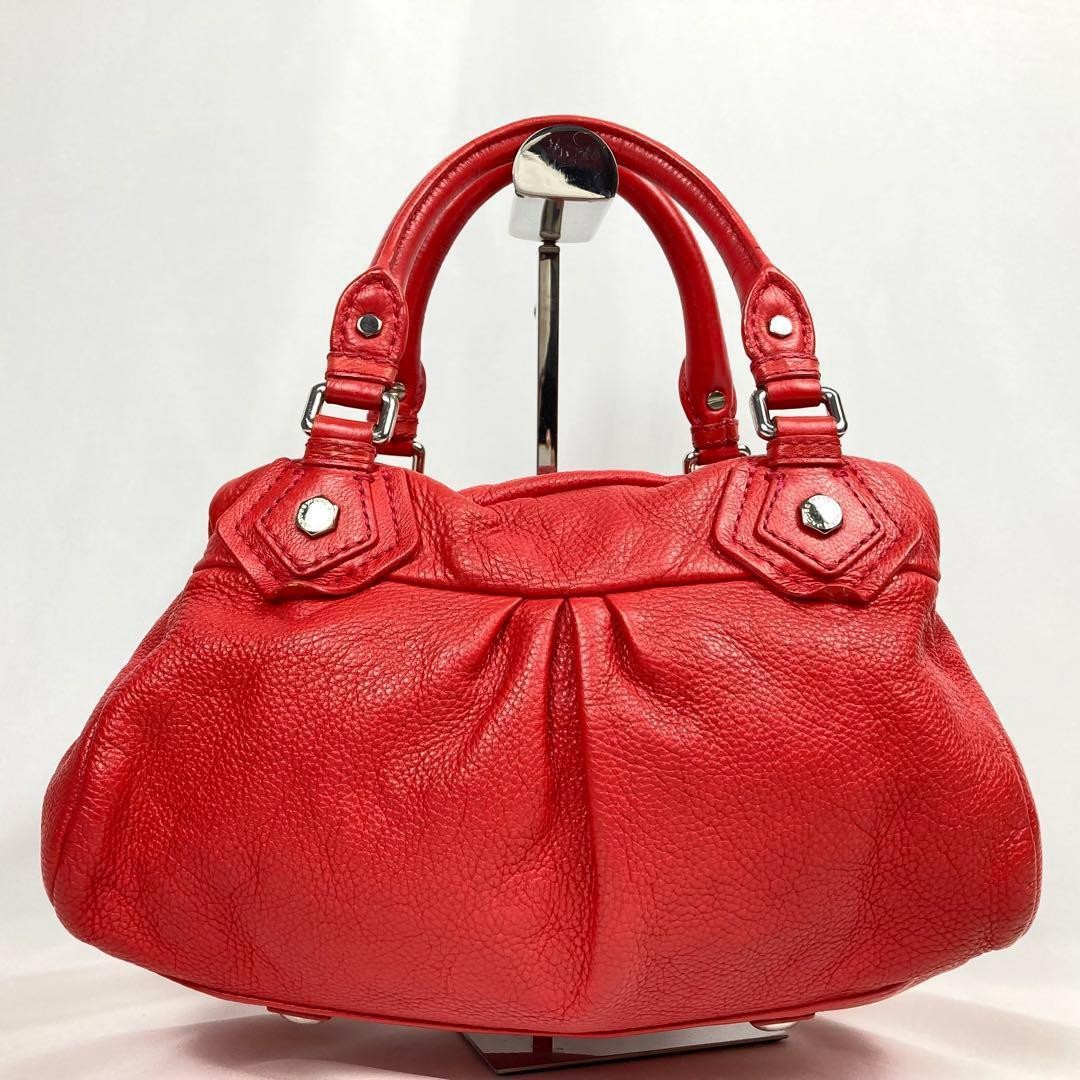 Marc Jacobs Classic Q Handbag Red Leather Y2K Tote Silver Hardware