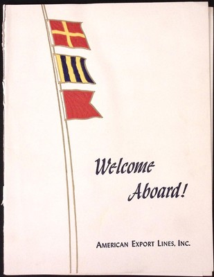 1963 American Export Lines Get Together Dinner Menu