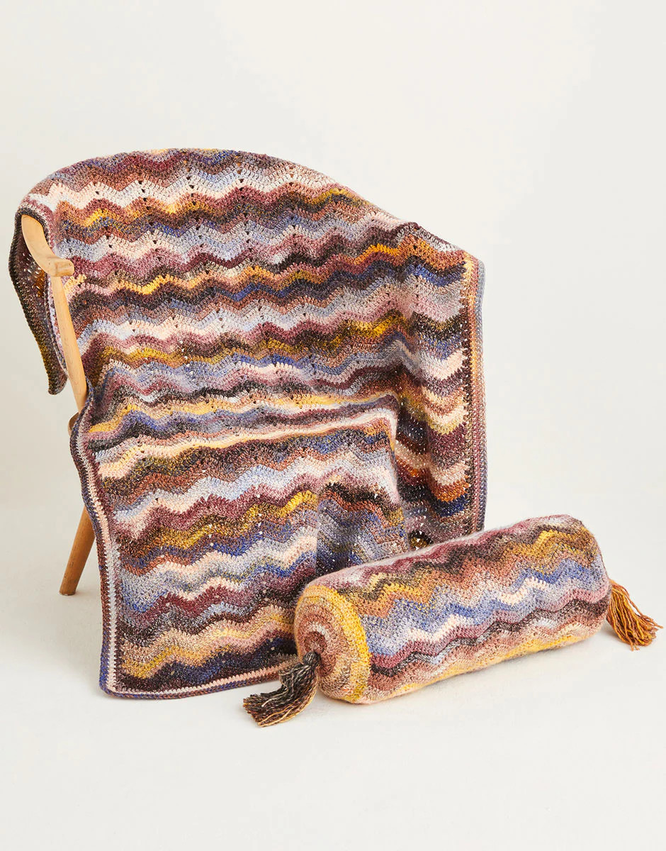 10143 Crochet Aran Blanket & Cushion Crochet Pattern hard copy genuine