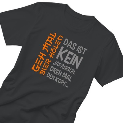Fun Shirt Herren Lustige Sprüche Spaß Tshirt BIO Spruch Kein Japanisch Bier