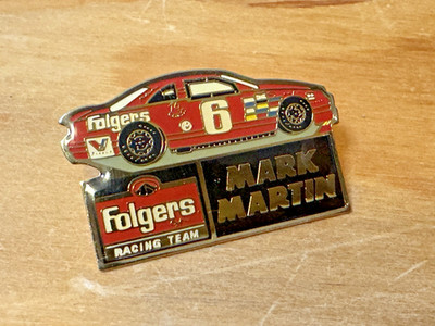 Mark Martin #6 Folgers Racing Team Pin Pinback