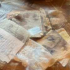 Handmade Vintage Junk Journal Kit with Embellishments Lace Paper pages 