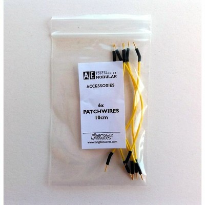 Tangible Waves AE Modular 10cm Patchdrähte (gelb, 6er Pack)