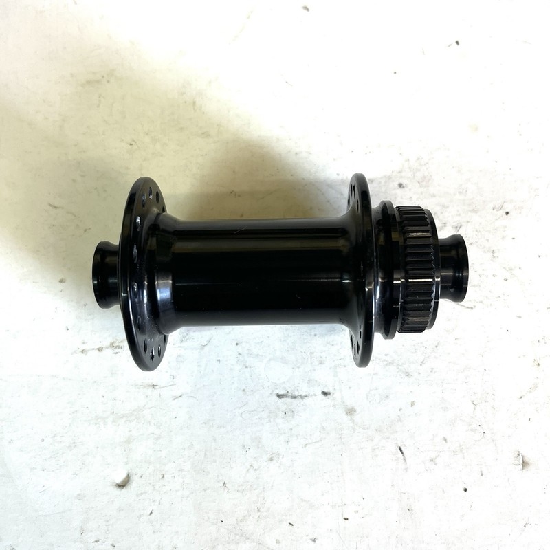 Unbranded Black Front Disc Hub | 16-Hole | 12mm Thru-Axle Fit Center Lock