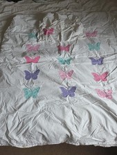 Toddler Cot Bed Reversible Duvet Cover Pillowcases Set and duvet butterflies