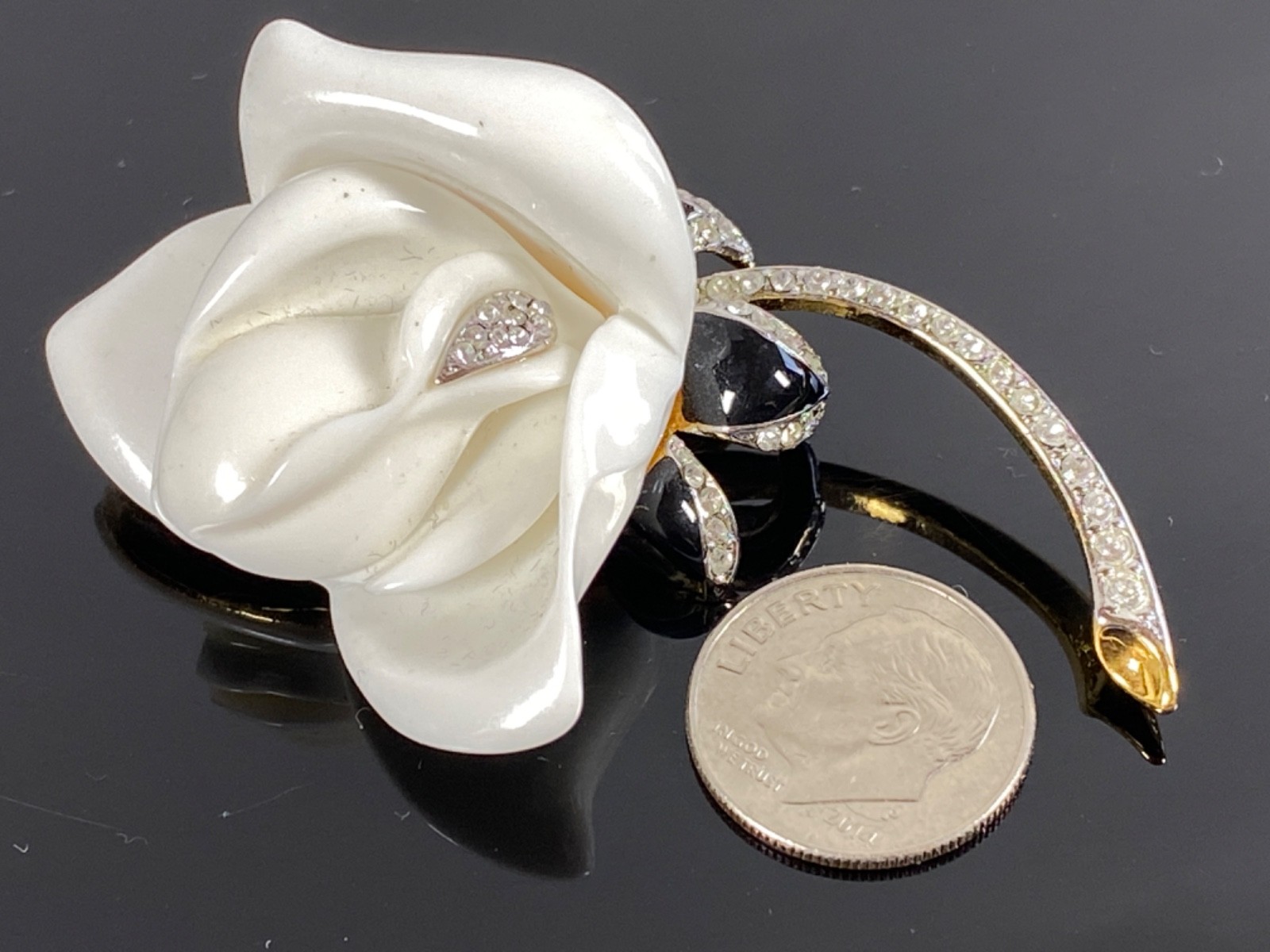 KJL KENNETH JAY LANE Vintage SET White/Cream Rose… - image 3