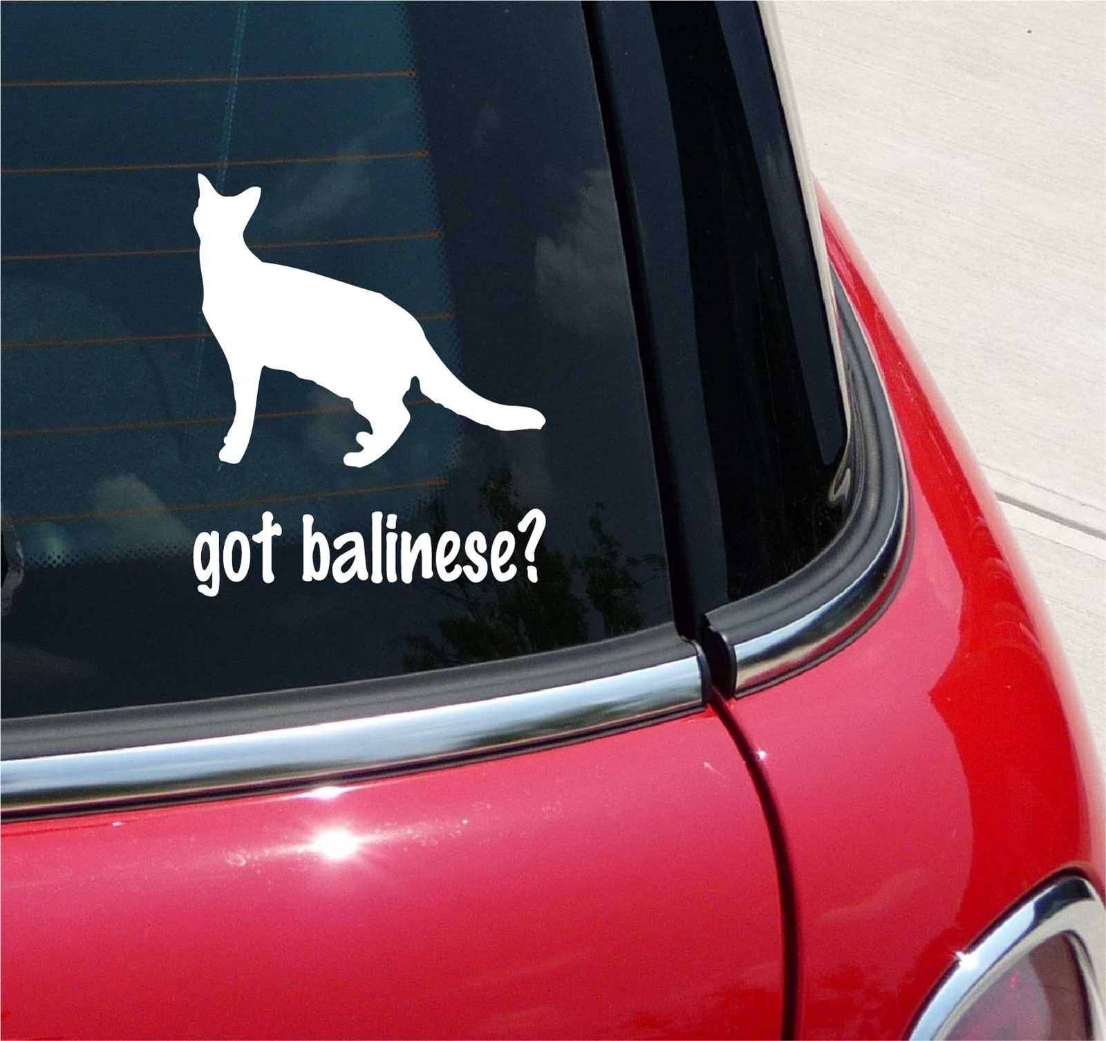 Balinese Cat Graphic Decal Sticker for Car or Wall Art
