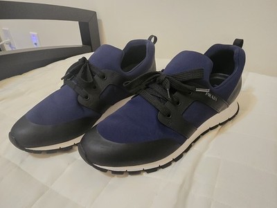 PRADA Light Neoprene Prax01 Sneakers Navy Blue Black Size US 9 USED