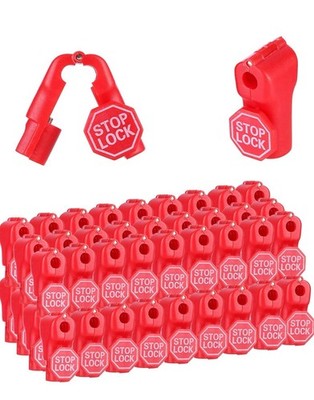 100 Pcs Magnetic Peg Hook Stop Locks 6mm, With Magnet Tool