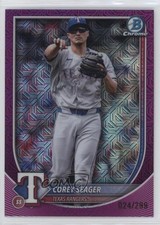 2025 Bowman Mega Box Chrome Fuchsia Mojo Refractor 24/299 Corey Seager #38 14my