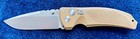 Houge Knives EX-03 Button Lock Folding Pocket Knive Matte Brown 34373 — photo 1