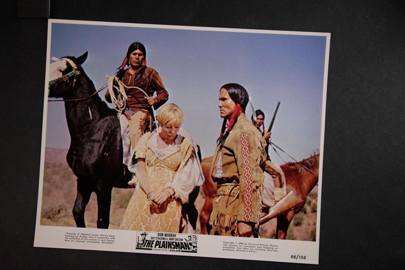 SUPER RARE!! 8x10 1966 ORIG "THE PLAINSMAN" Don Murray Guy Stockwell Abby Dalton
