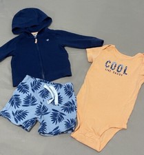 Carters 6 Months Baby Boys Outfits 3 Piece Sets Bodysuit Jacket Short Multicolor